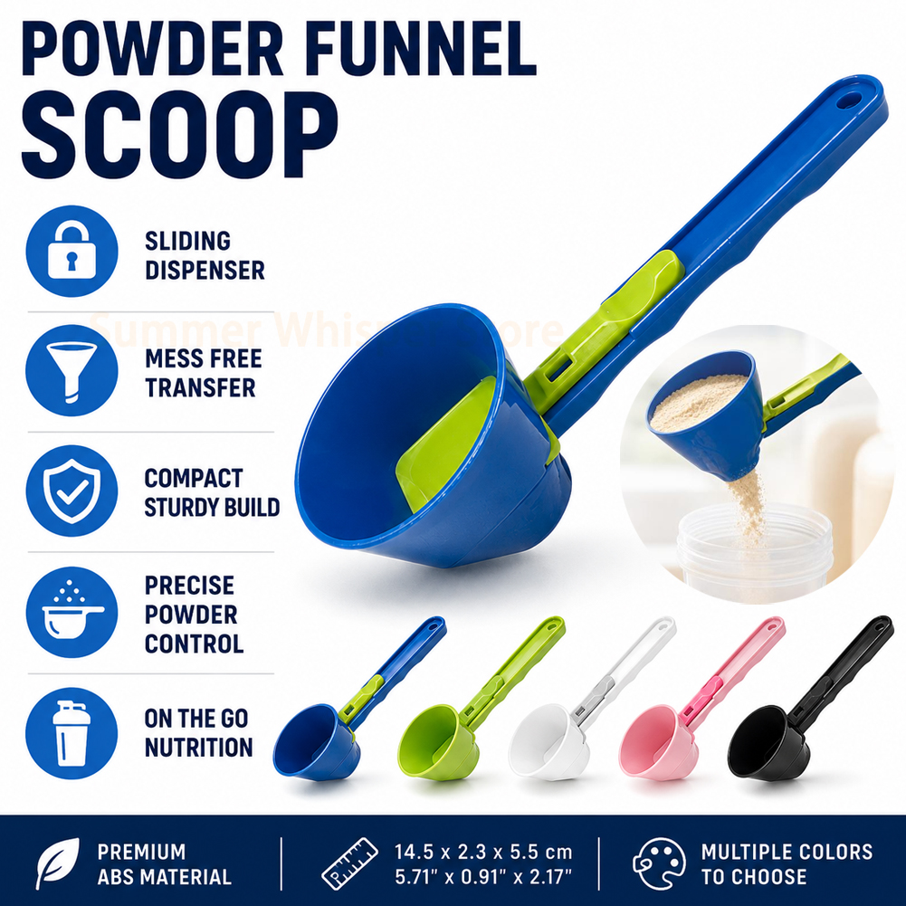 Whey Protein Isolate - Creative Mess-Free Protein Powder Scoop, Sliding
