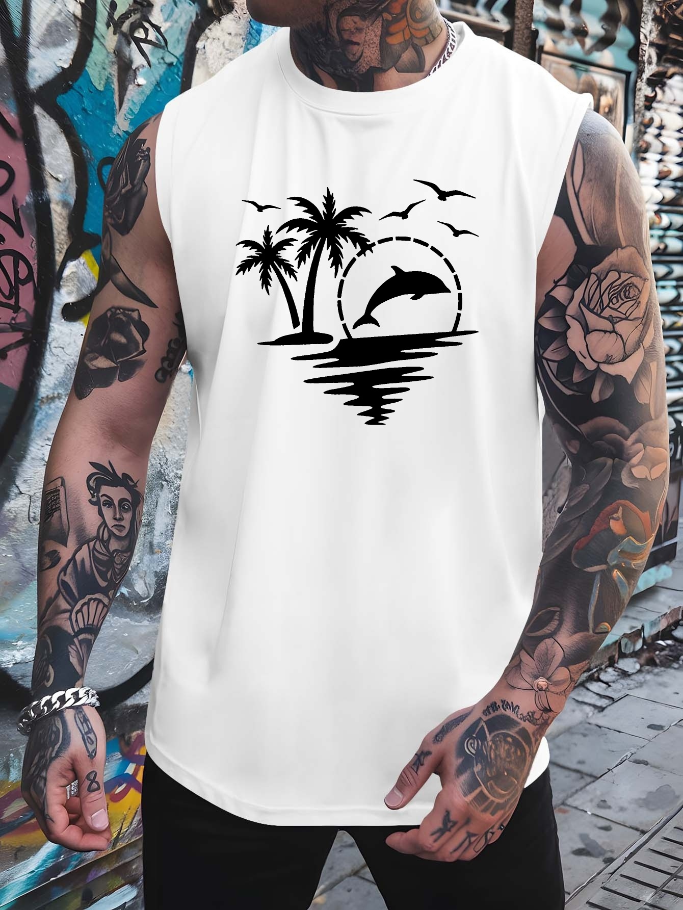 Fitness & Nutrition Lab - Men's large-sized loose-fitting sports vest, summer