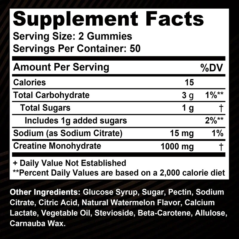 Creatine Monohydrate Gummies - - Creatine Monohydrate Powder recensione e prezzo