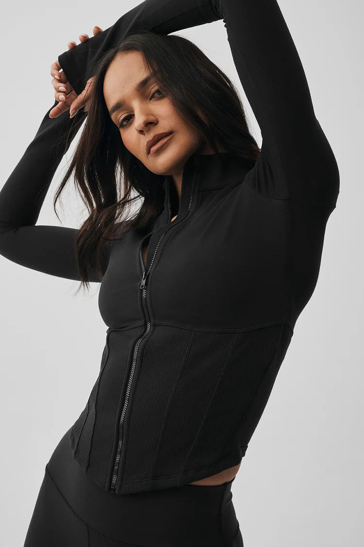Women's Long Sleeve Zip Jacket - Fitness & Nutrition Lab recensione e prezzo