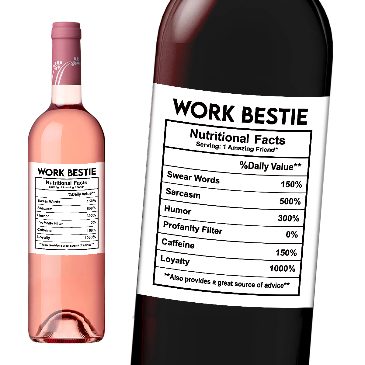4pcs Funny Work Bestie Wine Bo - Nutrition & Fitness Station recensione e prezzo