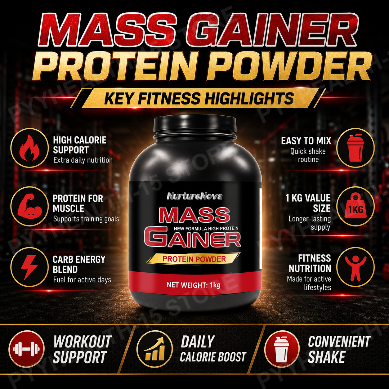Mass Gainer Protein Powder 1kg - The Nutrition Fitness recensione e prezzo